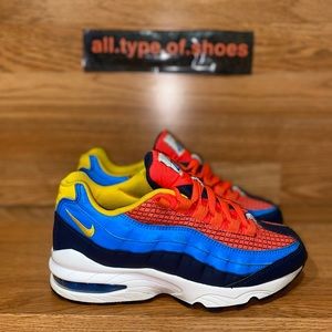 Nike Air Max 95 Now GS Crimson Blue Woman Size 5